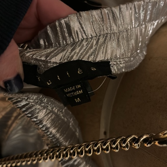 Metallic Pleated Shirt NWT - Picture 5 of 5